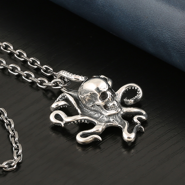 S925 sterling silver octopus octopus character pendant - Image 2