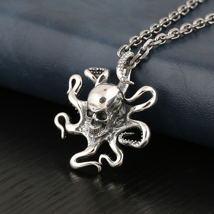 S925 sterling silver octopus octopus character pendant