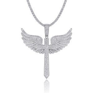 S925 Silver Angel Wings Necklace Pendant Set
