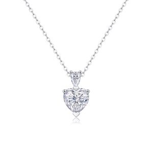 S925 Silver lady The Beloved Of The Heart  Pendant Necklace Set