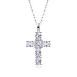 S925 SILVER cross Soul Guidance   Necklace Pendant Set