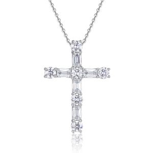 S925 Silver The Light Of Faith Necklace Pendant Set