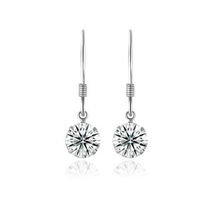 S925 Silver  Moissanite Fashionable Light Simple style Stud Earrings 4