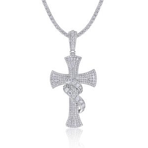S925 Silver Super Precision Crafted Cross Necklace Pendant 2026