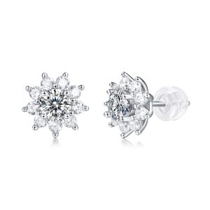 2026 S925 sterling silver starry zircon earrings