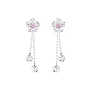 2026 S925 sterling silver Bauhinia zircon earrings