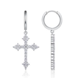 S925 Silver Delicate Cross Stud Earrings 2026
