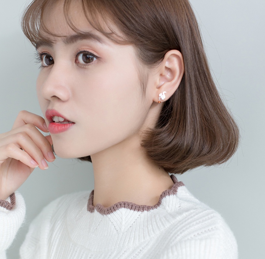 S925 SILVER Little CUTE squirrel earring - Image 2