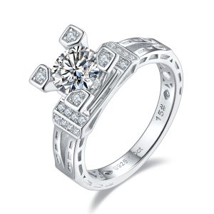 S925 Silver 1-carat  Moissanite Ring IIII