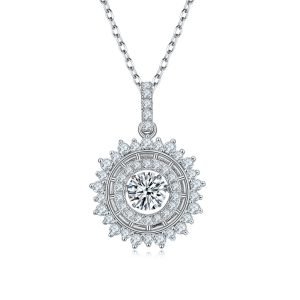 S925 Silver Round Necklace Pendant 2026