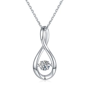 S925 Silver Waterdrop Spiral Necklace Pendant 2026 II