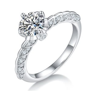 S925 Silver 1-carat  Moissanite Ring III