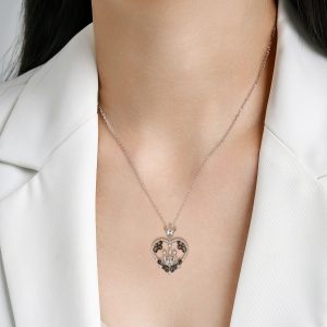 S925 Sterling Silver Crown Castle Small Design Pendant