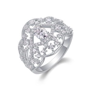 S925 Silver 1-carat  Moissanite Moonlight Waltz  Ring 12